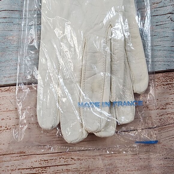 Vintage 100% Leather Silk Lined Opera Gloves By Fownes Made In France Size 7 - Picture 4 of 6